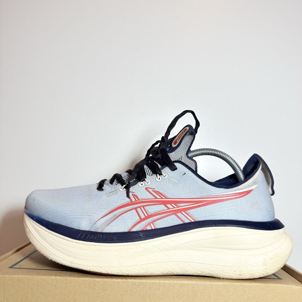 ASICS Superblast Fellow Yellow Light Blue Womens Running Shoes Size 10.5 Used
